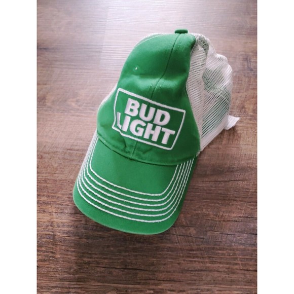Bud Light Green Shamrock Trucker Baseball Hat - Picture 1 of 4